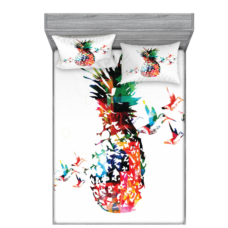 Microfiber Sheet Set, Queen Sheet Set with Fitted Sheet