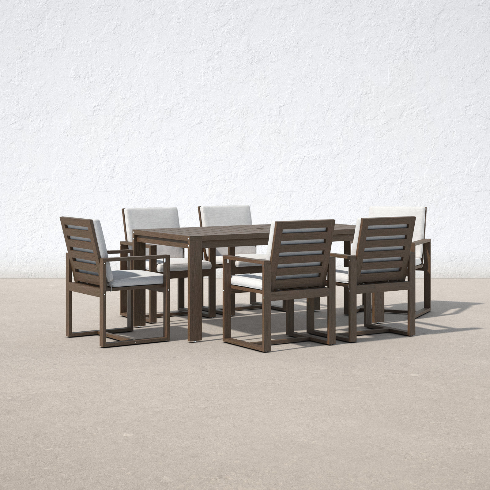 Joly 87" Eucalyptus Patio Dining Set
