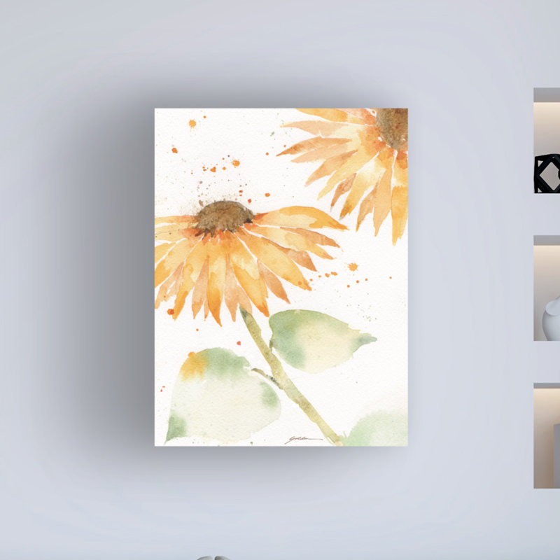 «Summer Sunflowers» par Sheila Golden, reproduction d'art sur toile tendue, H 19 po x l 14 po x P 2 po