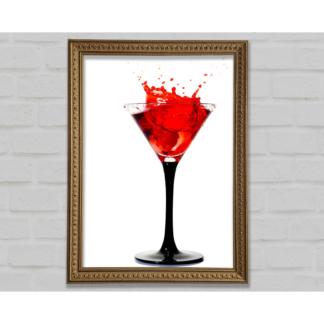 Red Cocktail Splash - Einzelner Bilderrahmen Kunstdrucke