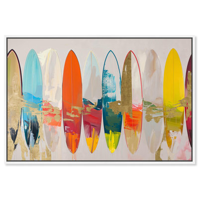 «Surfboard Horizons II», toile décorative murale par Maximalist 