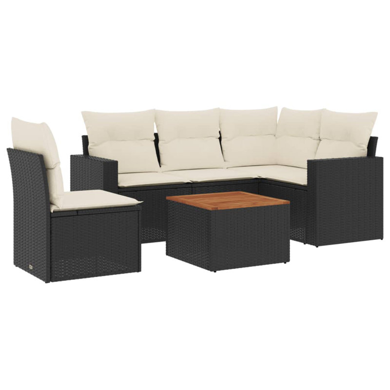 Vidaxl Garden Sofa Set Black