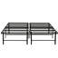 Structure de lit en métal, base de matelas, très grand lit, pour le renouveau de la chambre à coucher, très grande base de meuble noire, structure solide, élément
