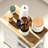 Rolling Kitchen Island Cart, Bar Serving Cart with Drawers, White