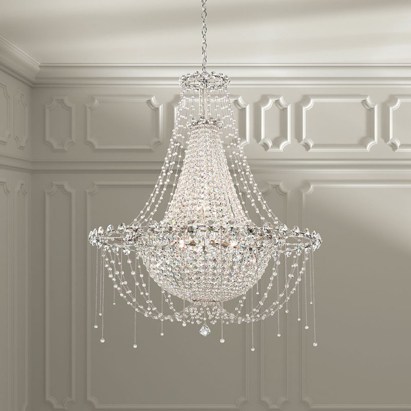 Chrysalita 8 - Light Glass Chandelier, Spectra Crystal Clear