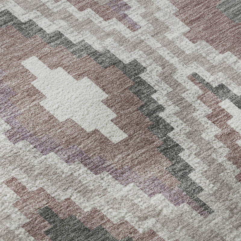 Tapis de qualité supérieure lavable à la machine Mayfield AMF2331, Rosé, 9 pi x 12 pi
