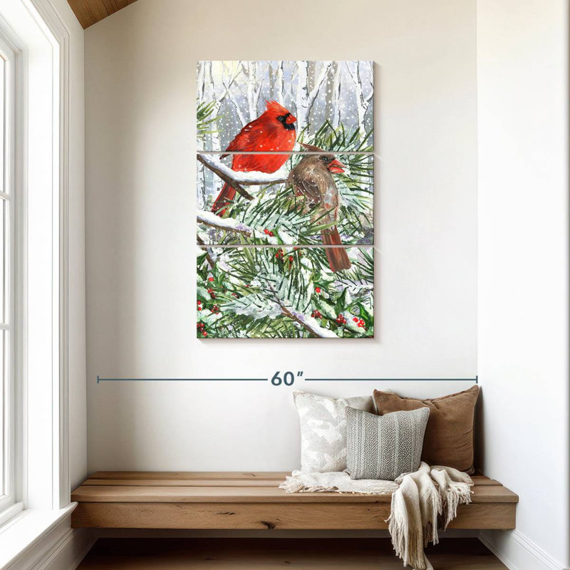 Brampt Holiday Cardinals, H 45 po x l 28 po
