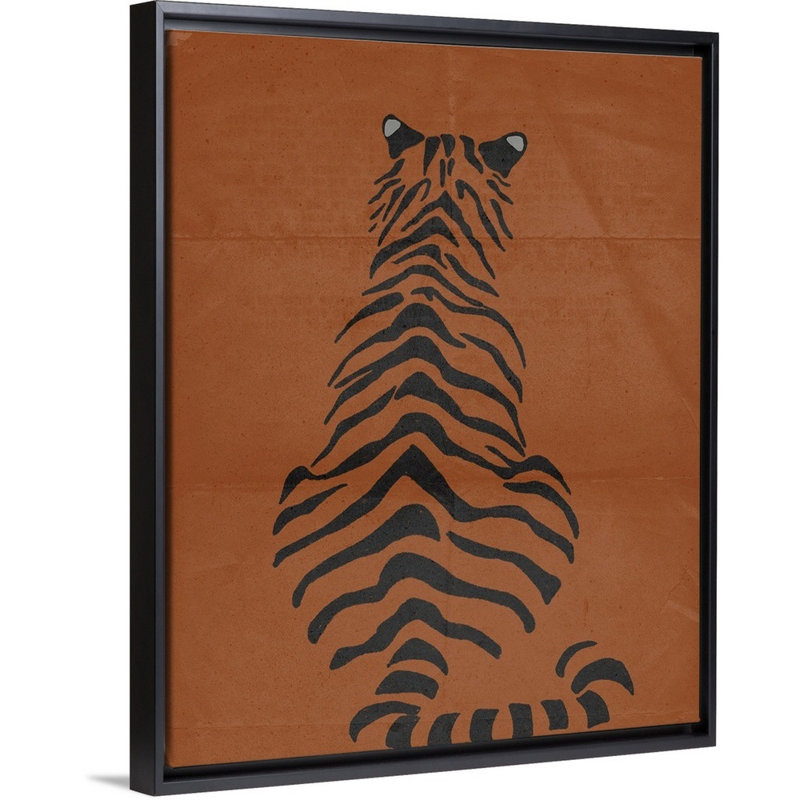 « tiger i kids », art encadré, H 45 po x l 36 po x P 1,2 po, Cadre pour toile flottant noir
