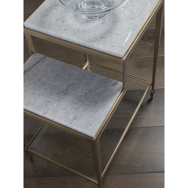 Signature Designs Sashay Gold Rectangular End Table