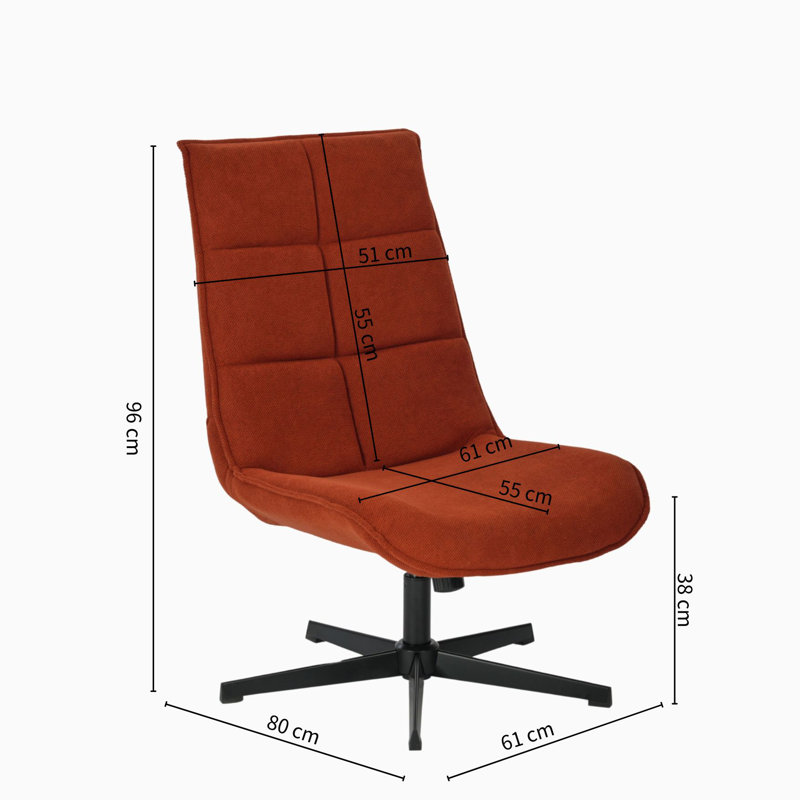 Aujanai Foam Padding Office Chair, Orange