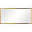 Brushed Gold Metal Framed Rectangular Wall Mirror, 80"x40"