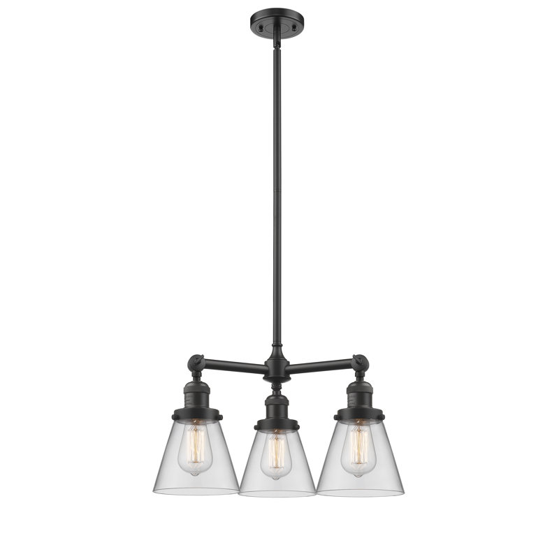Lustre-light Malmesbury, H 11 po x l 19 po x P 19 po, Transparent, Or satiné