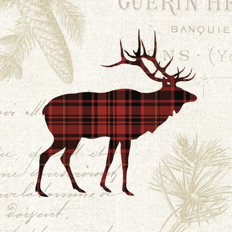 " Plaid Lodge III " by Wild Apple Portfolio Painting Print, 36" H x 36" W