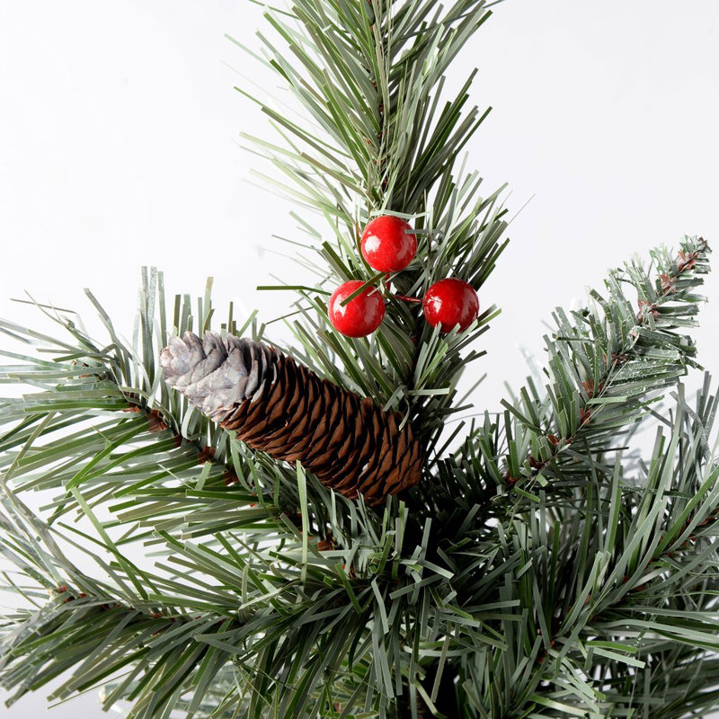 Artificial Spruce Christmas Tree, 5.91ft H x 3.84ft W x 3.84ft D