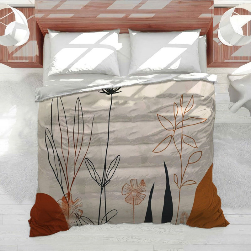 Croquis de l'édredon Botanical Bedding, Édredon simple