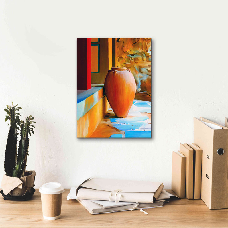 «Rustic Vase» par Ata Alishahi, estampe numérique sur toile, H 16 po x l 12 po x P 0,75 po