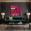 Hard Edge 55 Red Canvas Wall Art-324590938