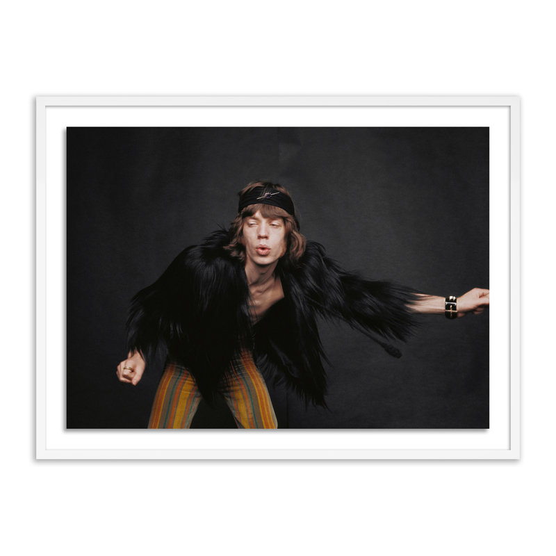Rolling Stones Singer by Getty Images, White/Neutral Framed, 36" H x 48" W