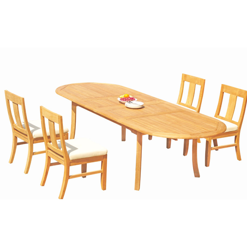 Osborne Outdoor 13 - Piece Teak Dining Set, 6, 30.5" H x 82" L x 40" W