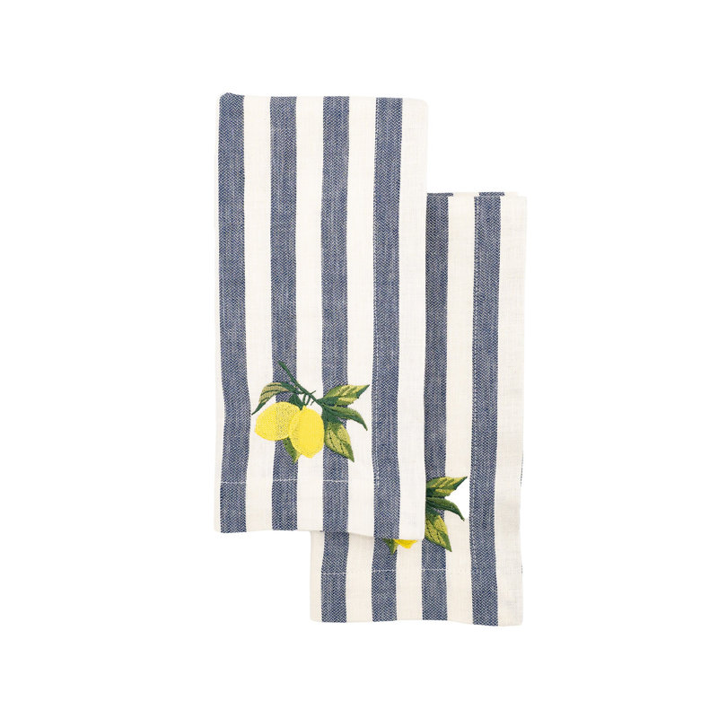 Linen Embroidered Square Napkin