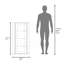 Vitrine Ruffin, 1 porte, 4 tablettes