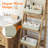 Toilet Paper Basket With Handle, Plastic Wicker Toilet Basket Tank Topper For Decor, Small Back Of Storage Organizer Bin For Bathroom-2085293951
