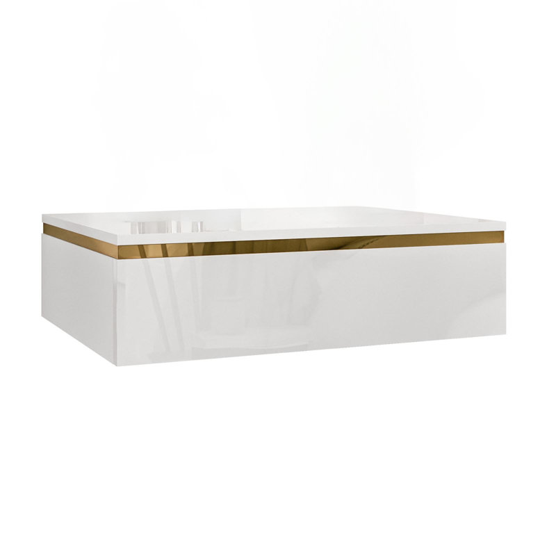 Harlesden 1 Drawer Bedside Table, High-gloss white