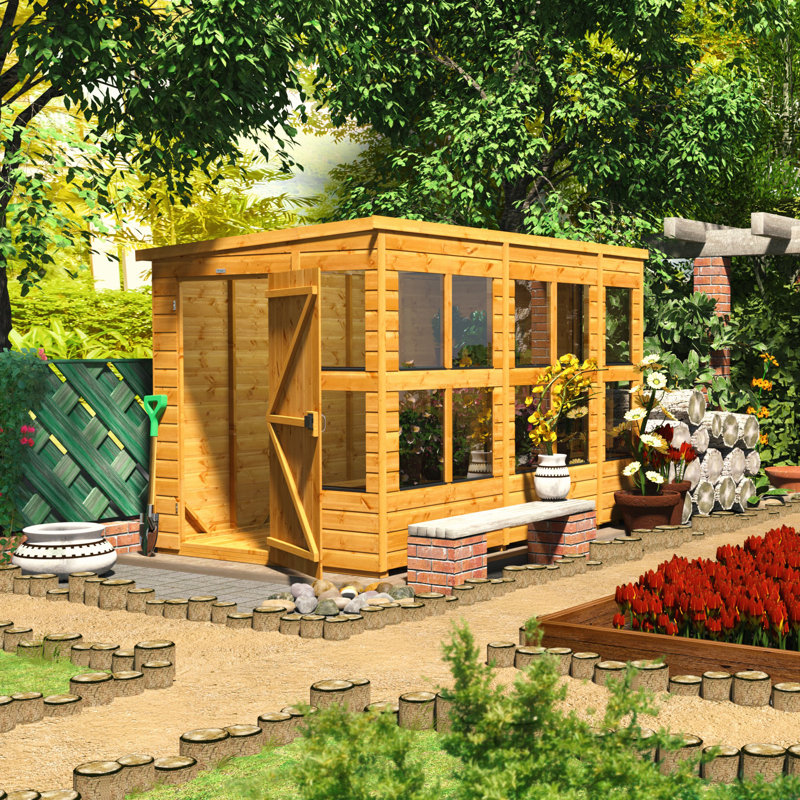 Powersheds 10 x 6ft Timber Tongue & Groove Pent Potting Shed