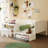  Wooden Twin Size Daybed with Storage Shelves, Lockers, Study Desk and Matching Stool, Multi-functional Design for Bedroom or Home Office, Natural-576796692