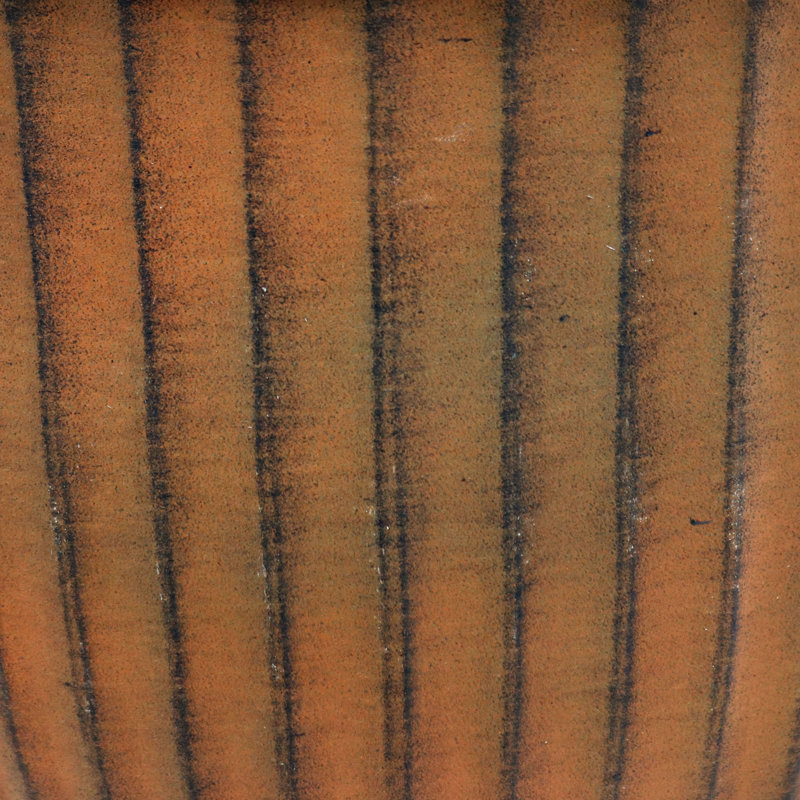 Pot de fleurs d'extérieur rond en métal 14,75 po x 14,75 po x 11,25 po Ralena de Brun - ensemble de 4, Brun, 4