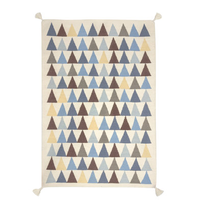 Geometric Wool Hand Woven Area Rug