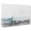 Solo Red Sailboat & Seascape In Abstract - Wrapped Canvas-55340558