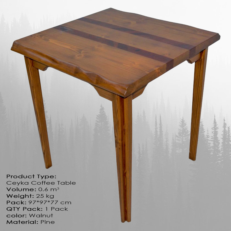 Table basse Haslett, H 29,53 po x L 37,4 po x l 37,4 po