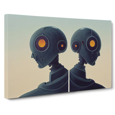 Two Robots - Wrapped Canvas Print