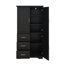 Armoire de rangement haute et large avec portes et trois tiroirs-1628456134
