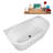 58.5" Streamline Soaking Freestanding Tub and Tray With Internal Drain-101698014