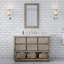 Meuble-lavabo de comptoir en marbre blanc Carrara de 48 po Oakman avec robinet chromé Oakman