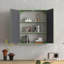 Armoire murale 23,62 "à 2 portes avec miroir et 3 niveaux de rangement-376789865