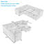 4-Piece 108.6'' Upholstered Chenille U-Shape Sectional