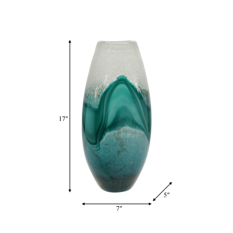 Vase en verre artisanal