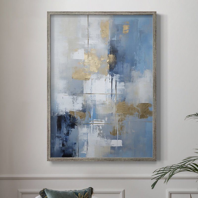 Reproduction encadrée ABSTRACT Series Dxxxiv - bois massif, H 15 po x l 12 po