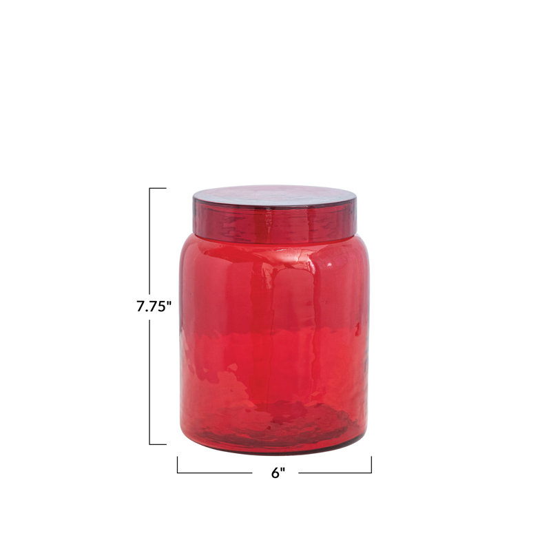 Pot en verre, H 7,87 po x l 6 po x P 6 po