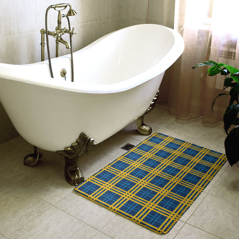 Tapis pour salle de bain Philadelphia, l 21 po x L 34 po, Blue/Yellow