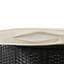 Ensemble de canapés modulaires en rotin pour l'extérieur avec cadre mini spa, sièges en bois et espaces de rangement, beige