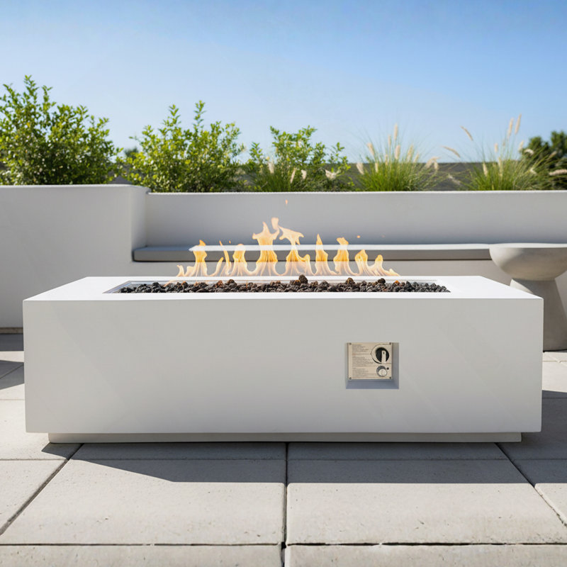 Table d'extérieur pour foyer d'extérieur au propane de 60 000 BTU avec couvercle imperméable