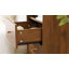 Table de chevet 15,75 "Mid-Century moderne avec 3 tiroirs et tablette ouverte