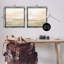 " Sunrise Sky Abstraction Floater Frame " by June Erica Vess 2 - Pieces-601014692-601014693