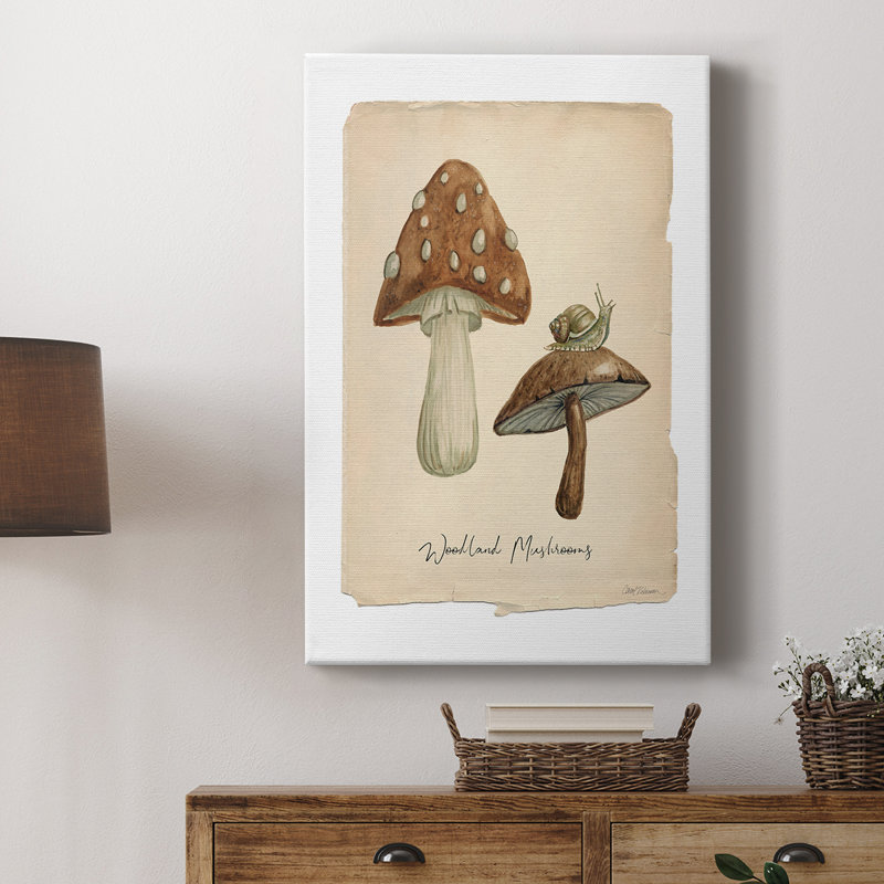Champignons des bois - galerie Cavas sur mesure, H 27 po x l 18 po