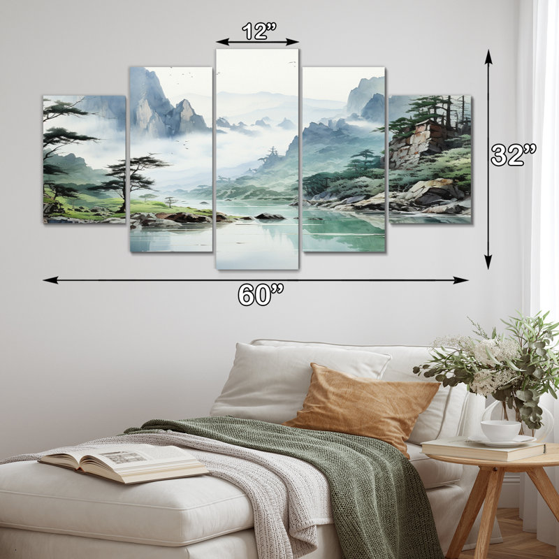«China Art», impression sur toile 5 pièces