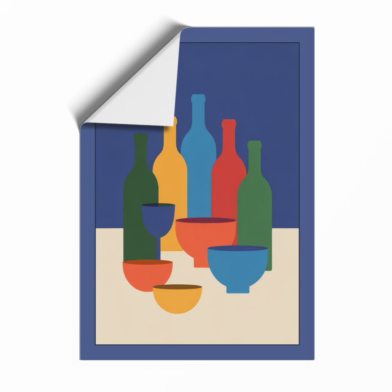 Bottle Composition Geometric - Print, Unframed, A4 - 29.7 x 21.0 cm